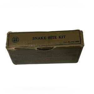 Vintage US Army WW2 Snake Bite Kit in Original Box